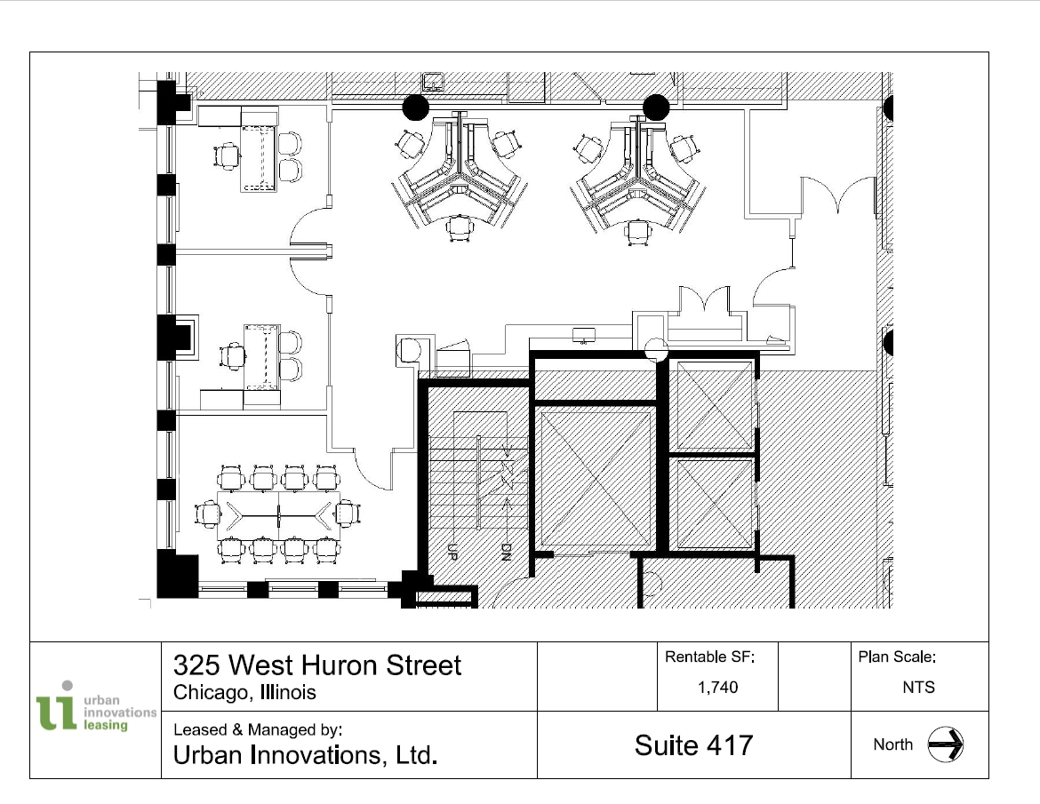 325 W Huron St, Chicago, IL à louer Plan d’étage- Image 1 de 5