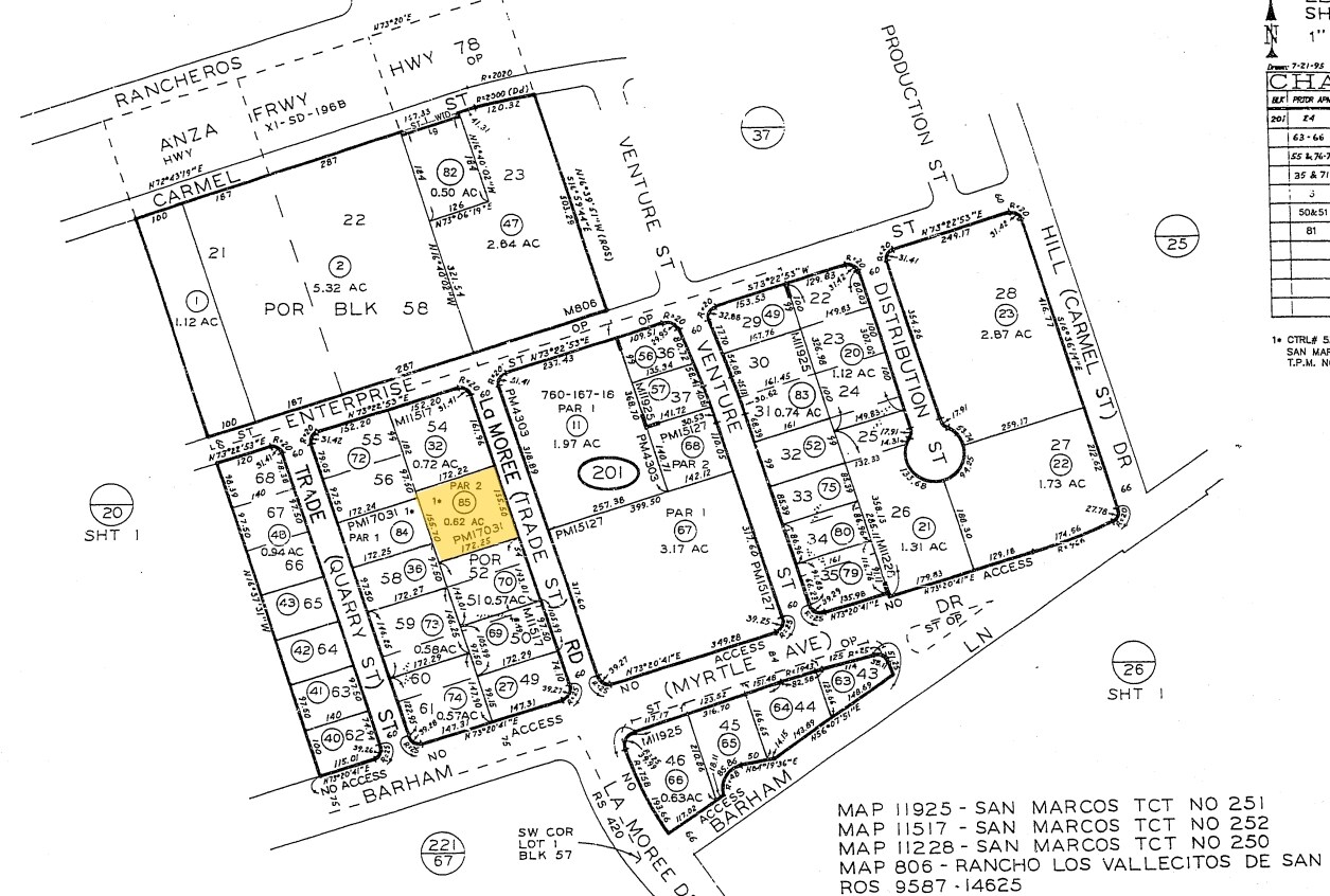 244 La Moree Rd, San Marcos, CA à louer Plan cadastral- Image 1 de 5