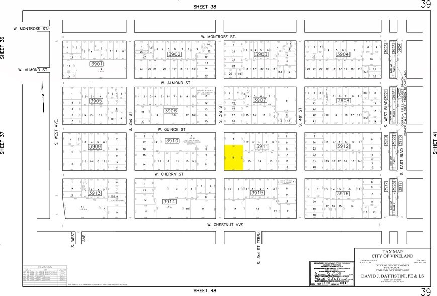 515 S 3rd St, Vineland, NJ à vendre - Plan cadastral - Image 2 de 2