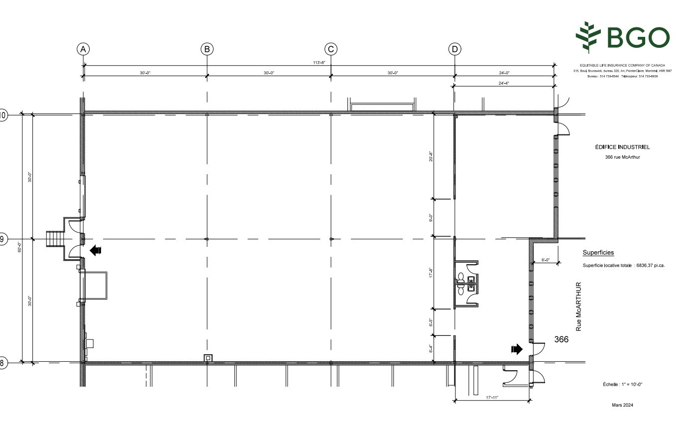 350-390 Rue Mcarthur, Saint-Laurent, QC à louer Plan d’étage- Image 1 de 1