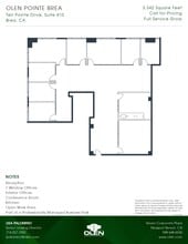 10 Pointe Dr, Brea, CA à louer Plan d’étage- Image 1 de 1