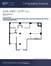 119 Spadina Ave, Toronto, ON à louer Plan d’étage- Image 1 de 5