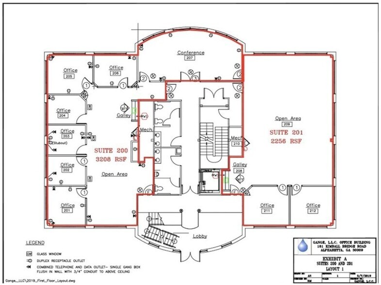 161 Kimball Bridge Rd, Alpharetta, GA à louer - Plan d’étage - Image 2 de 3