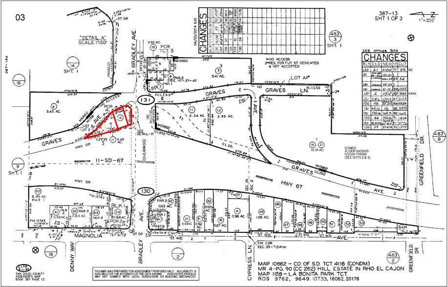 1524 Graves Ave, El Cajon, CA for lease - Plat Map - Image 3 of 3