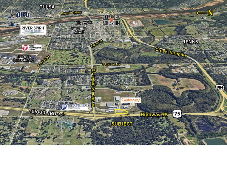 204 Gateway Place Pl, Jenks, OK à vendre - Aérien - Image 3 de 3