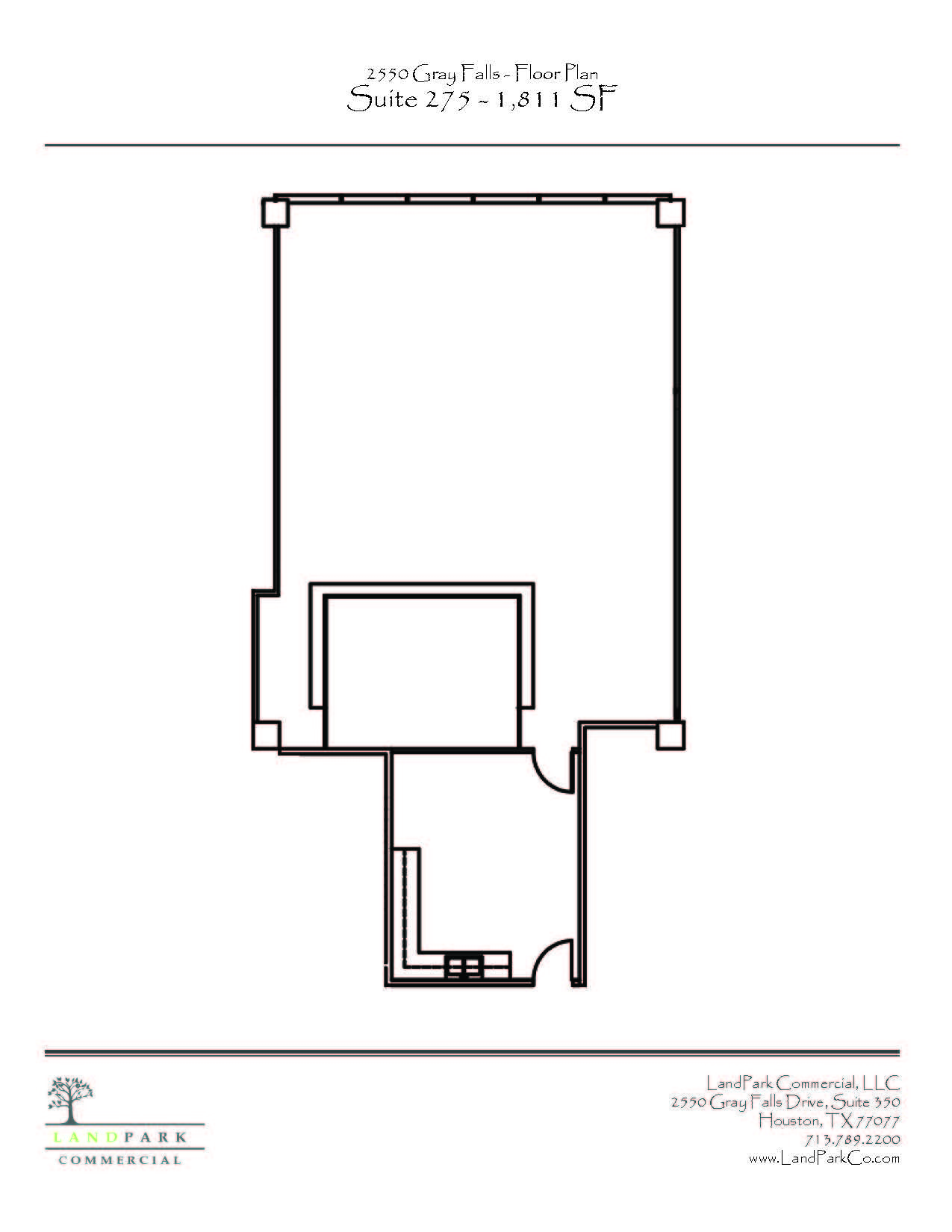 2550 Gray Falls Dr, Houston, TX for lease Floor Plan- Image 1 of 5