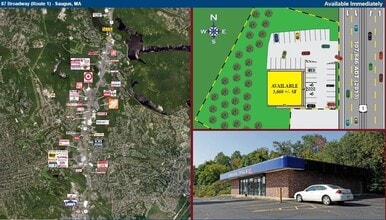 87 Broadway, Saugus, MA - Aerial  map view