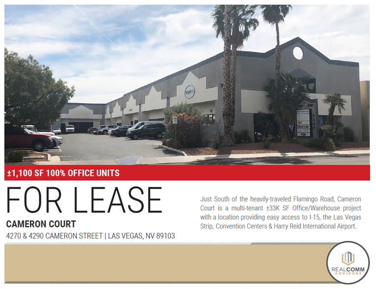 4290 Cameron St, Las Vegas, NV for lease - Building Photo - Image 1 of 5