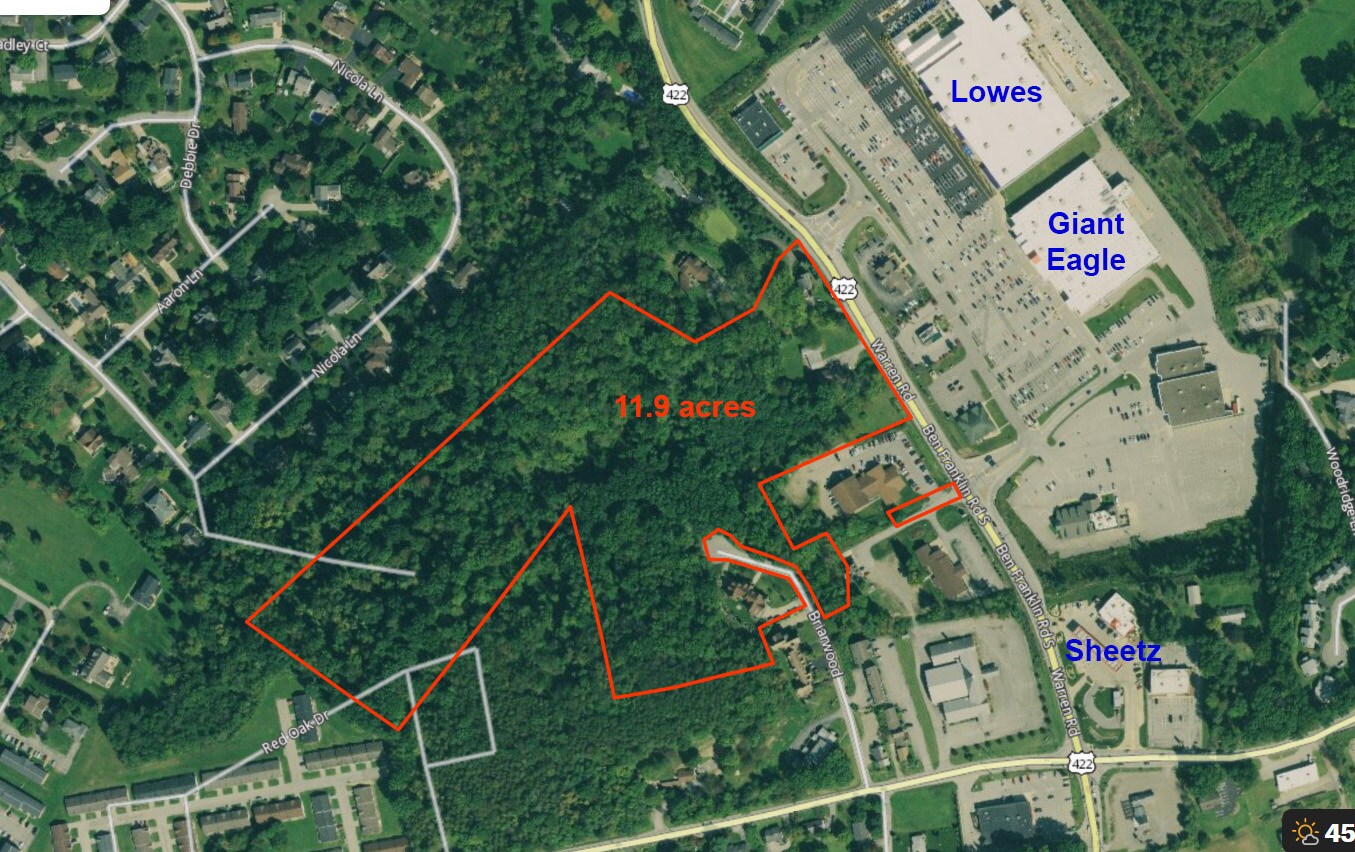 480 Ben Franklin Rd S, Indiana, PA à vendre Aérien- Image 1 de 2