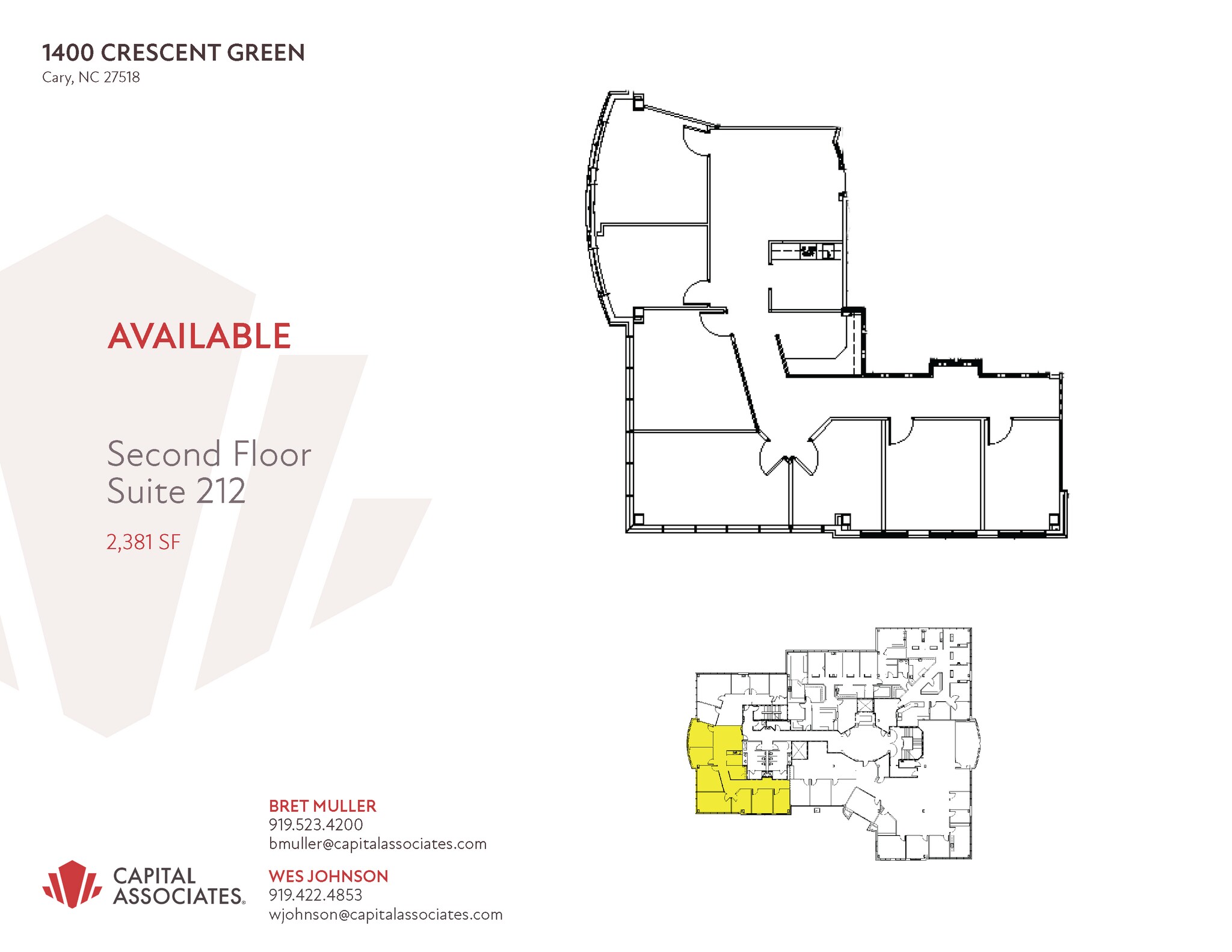 1400 Crescent Green, Cary, NC for lease Floor Plan- Image 1 of 1