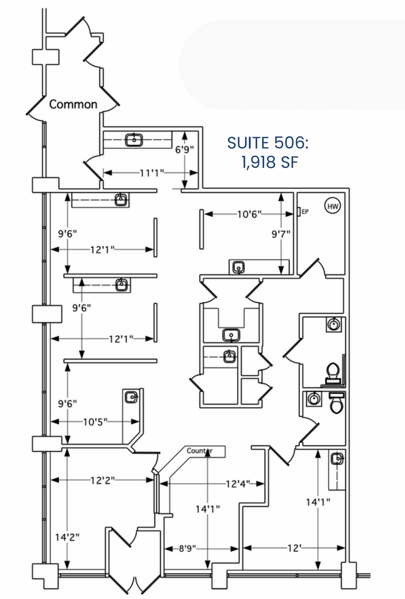515 Grove St, Haddon Heights, NJ à louer Plan d’étage- Image 1 de 1