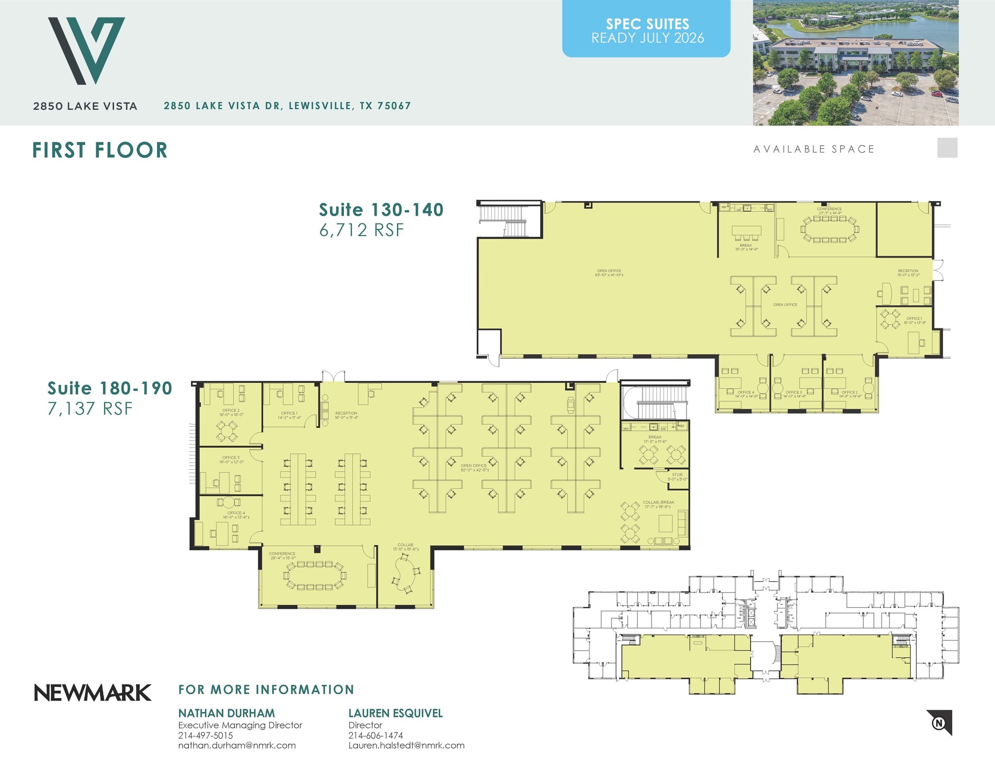 2850 Lake Vista Dr, Lewisville, TX à louer Plan d’étage- Image 1 de 1