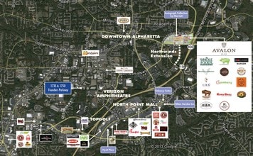 1750 Founders Pky, Alpharetta, GA - AERIAL  map view
