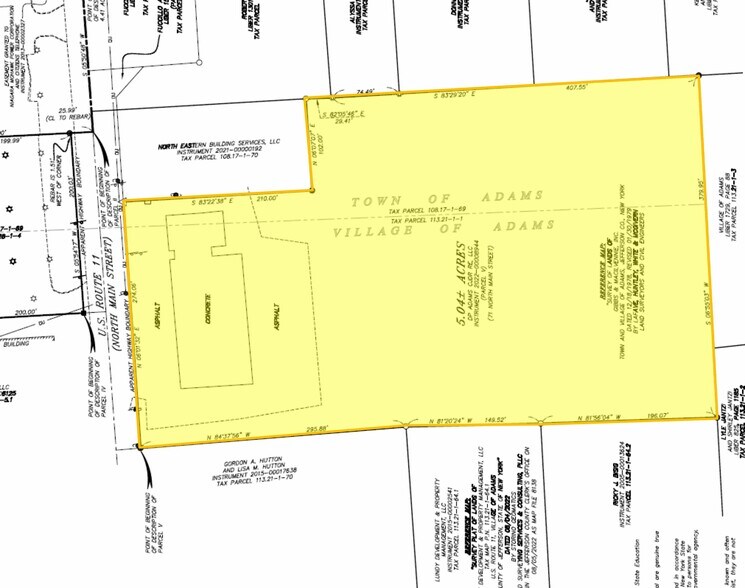 71 N Main St, Adams, NY à vendre - Plan cadastral - Image 2 de 2