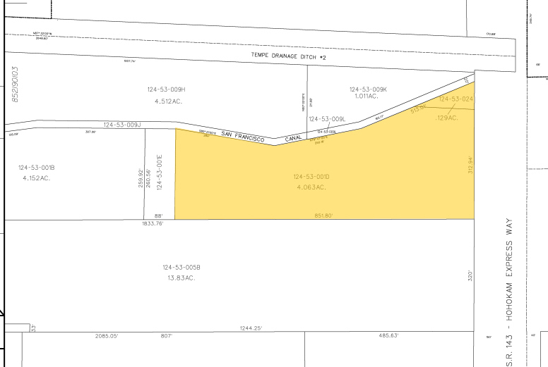 3416 S 48th St, Phoenix, AZ for lease - Plat Map - Image 3 of 3