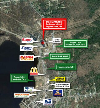 Plus de détails pour 94 Demars Blvd, Tupper Lake, NY - Commerce de détail à louer
