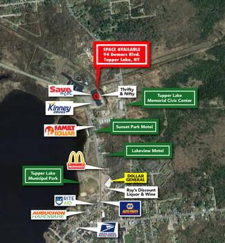 Plus de détails pour 94 Demars Blvd, Tupper Lake, NY - Vente au détail, Industriel à louer