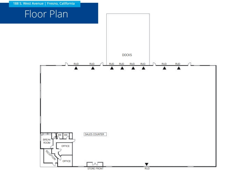 188 S West Ave, Fresno, CA for lease Floor Plan- Image 1 of 1