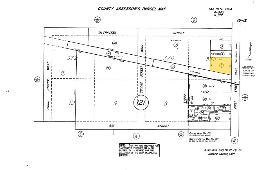 241 1st St W, Sonoma, CA à vendre - Plan cadastral - Image 3 de 3