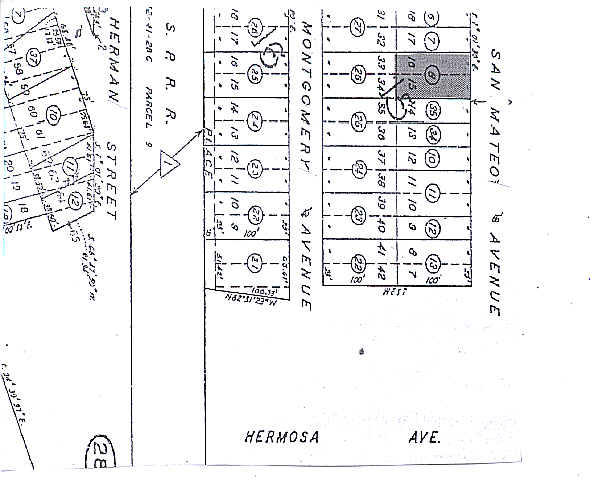 1041 San Mateo Ave, San Bruno, CA à louer - Plan cadastral - Image 2 de 14
