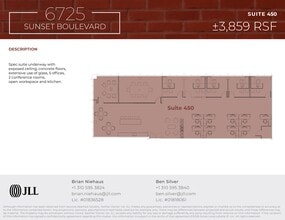 6725 W Sunset Blvd, Los Angeles, CA à louer Plan de site- Image 1 de 1
