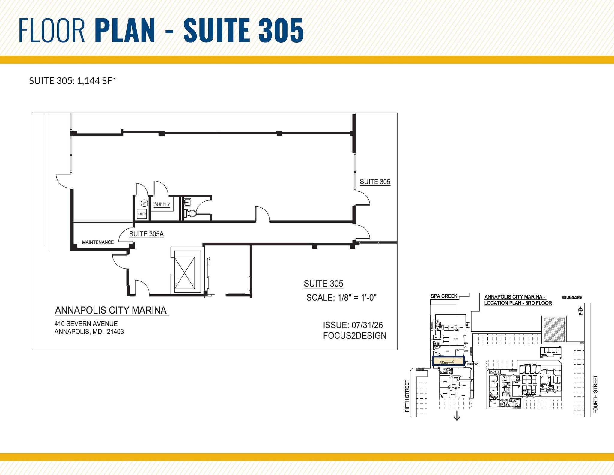 400-410 Severn Ave, Annapolis, MD à louer Plan d’étage- Image 1 de 1