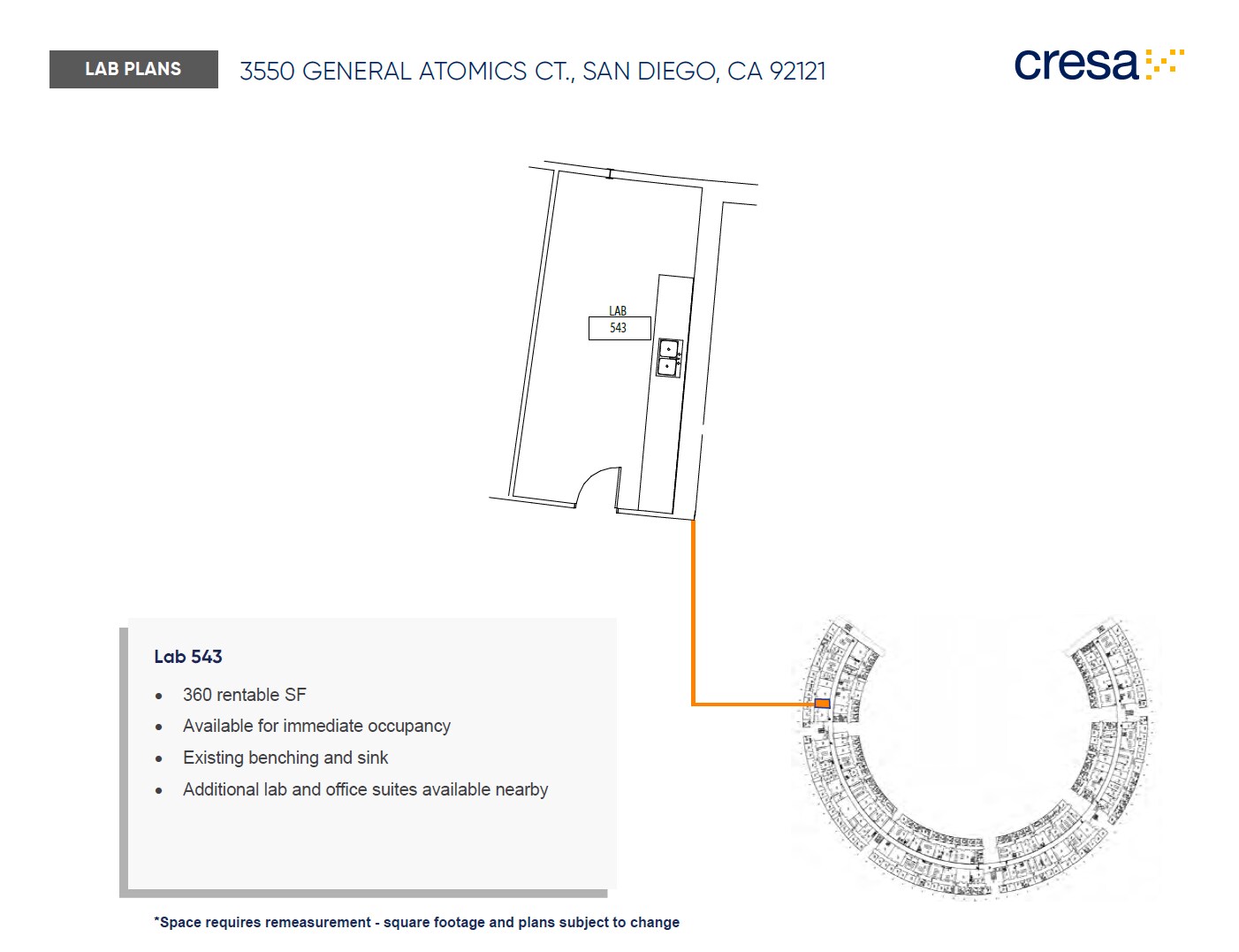 3550 General Atomics Ct, San Diego, CA à louer Plan d’étage- Image 1 de 1