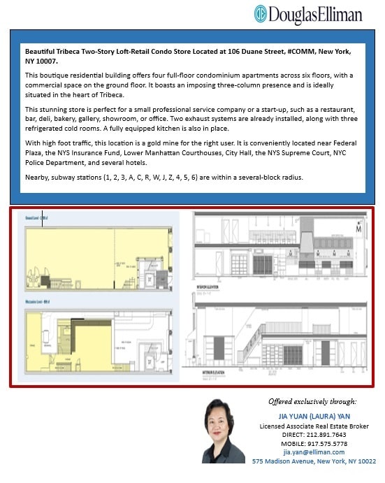 106 Duane St, New York, NY 10007 - Unité #COMM -  - Plan d’étage - Image 1 of 3