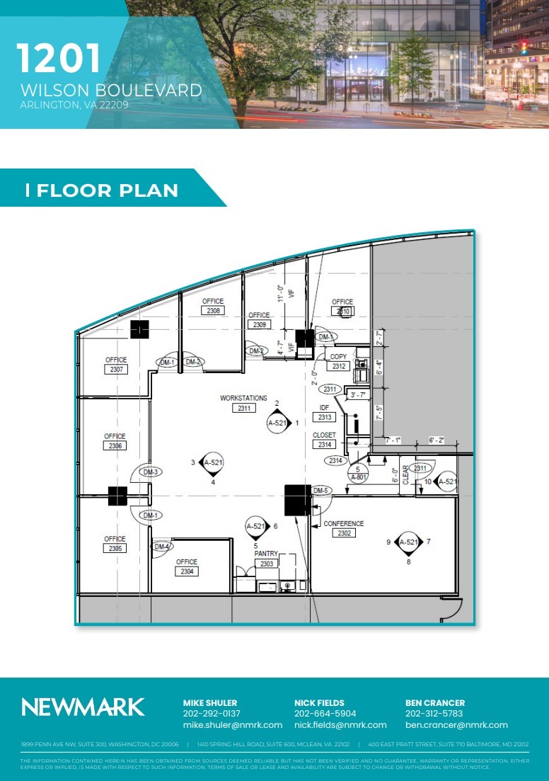 1201 Wilson Blvd, Arlington, VA à louer Plan d  tage- Image 1 de 5