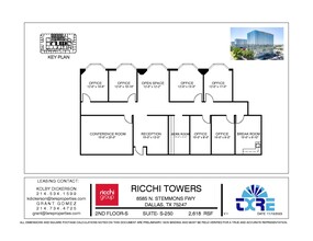 8585 N Stemmons Fwy, Dallas, TX à louer Plan d  tage- Image 1 de 1