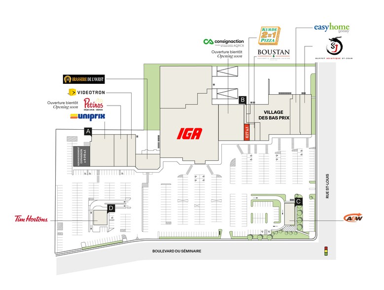 400 Boul du Seminaire, Saint-jean-sur-richelieu, QC à louer - Plan de site - Image 2 de 2