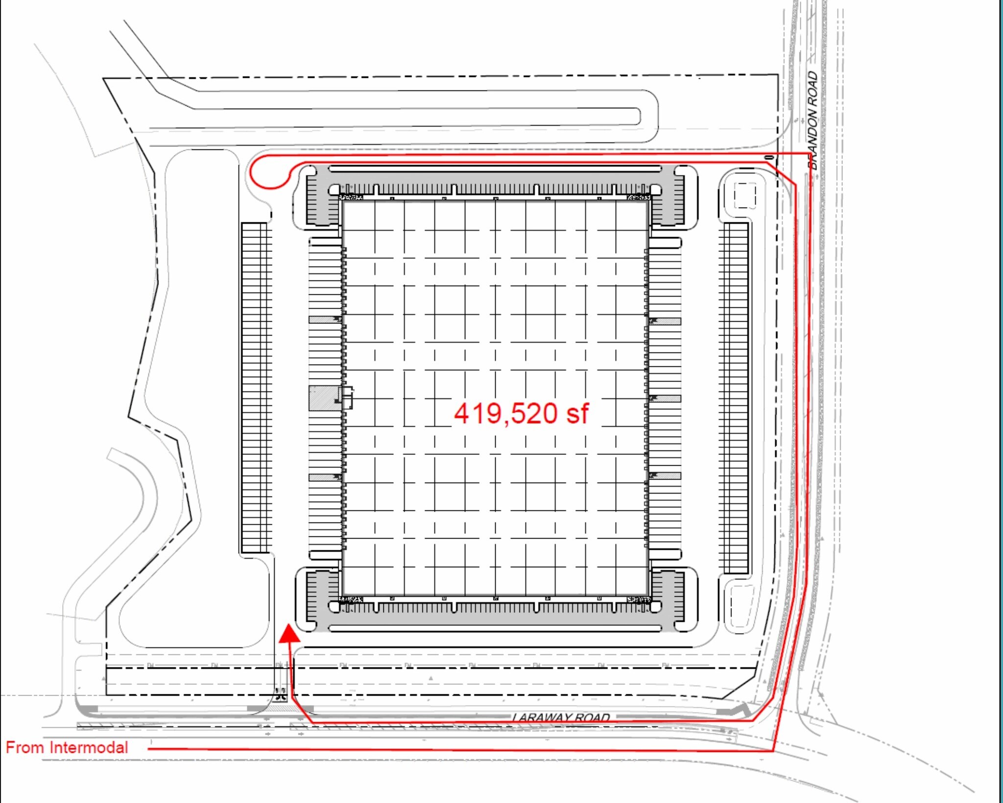 1851 Brandon Rd, Joliet, IL à louer Plan de site- Image 1 de 1