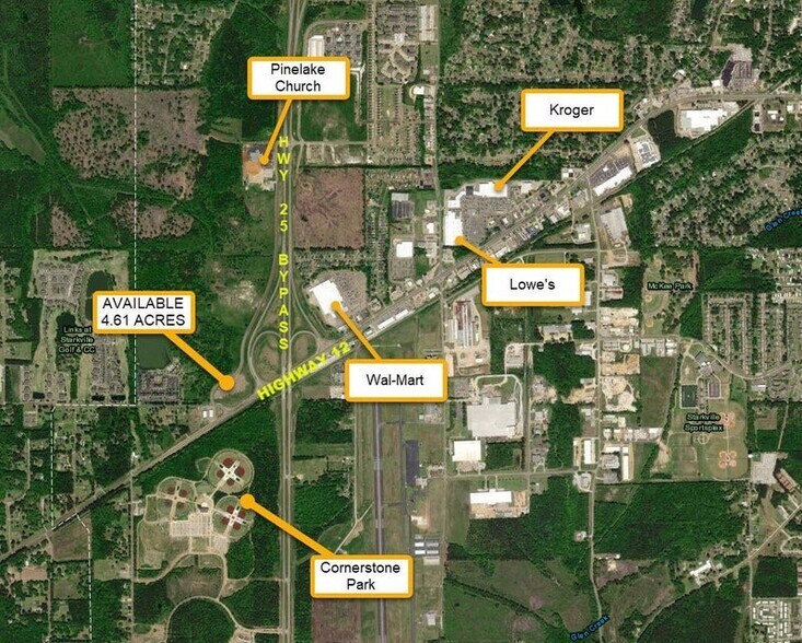 4.61 acres at NW quadrant of Hwy 12 and Hwy 25, Starkville, MS à vendre - Autre - Image 3 de 9