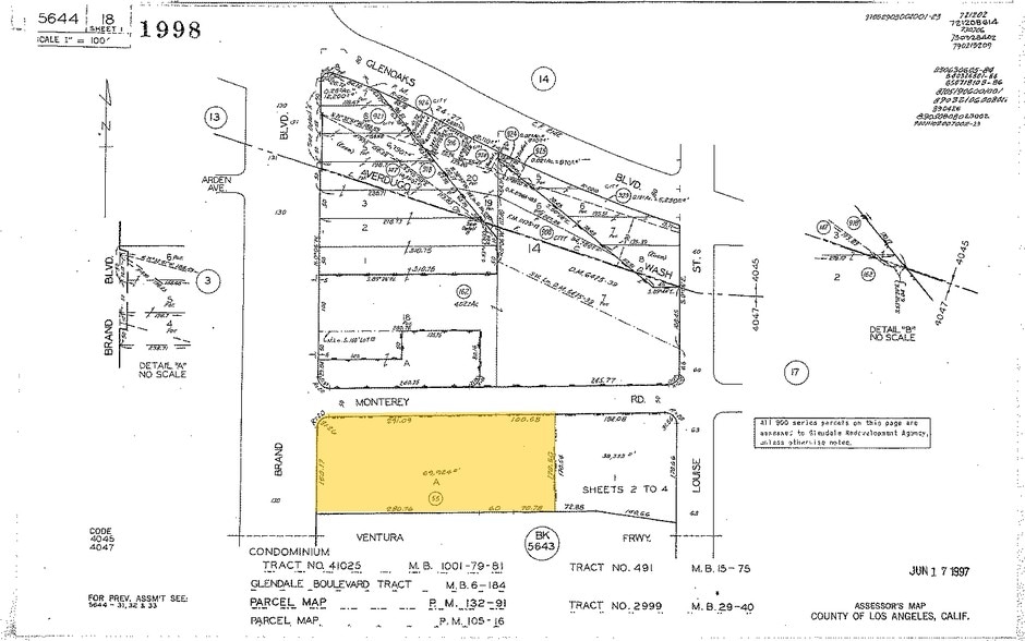 700 N Brand Blvd, Glendale, CA for lease - Plat Map - Image 2 of 19