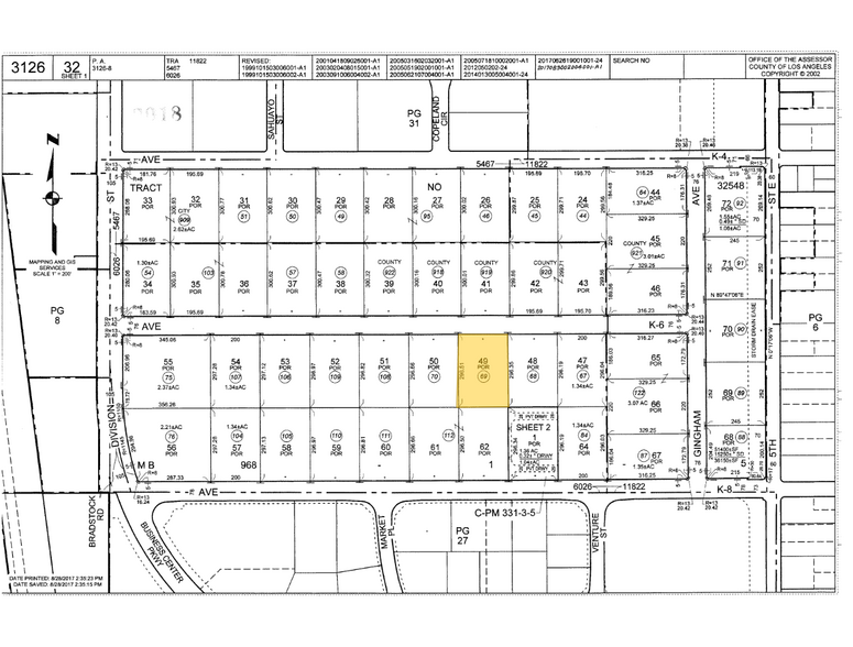 314-320 E Avenue K6, Lancaster, CA for sale - Plat Map - Image 1 of 1