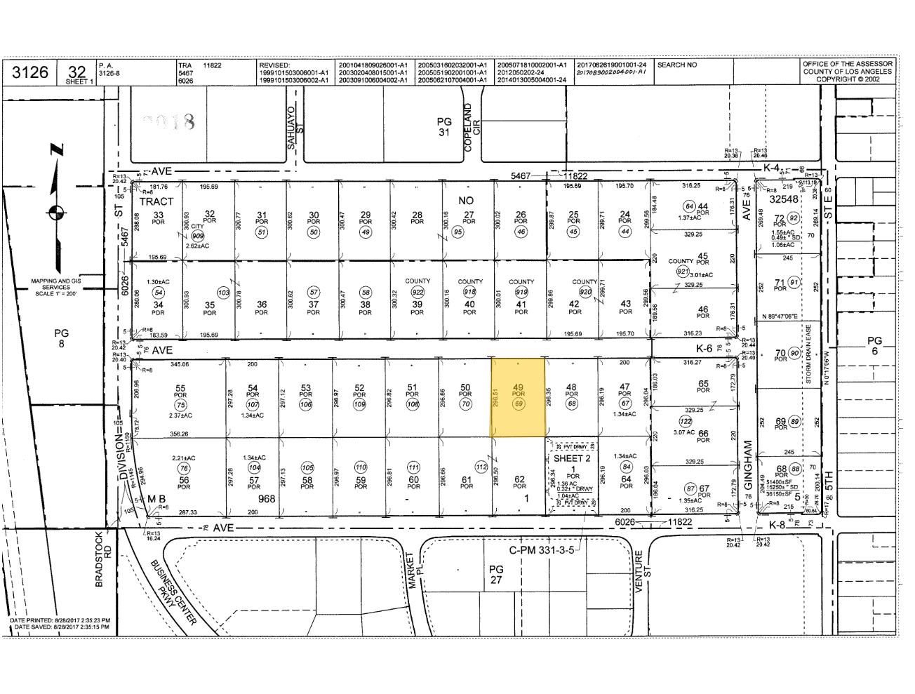 314-320 E Avenue K6, Lancaster, CA à vendre Plan cadastral- Image 1 de 2