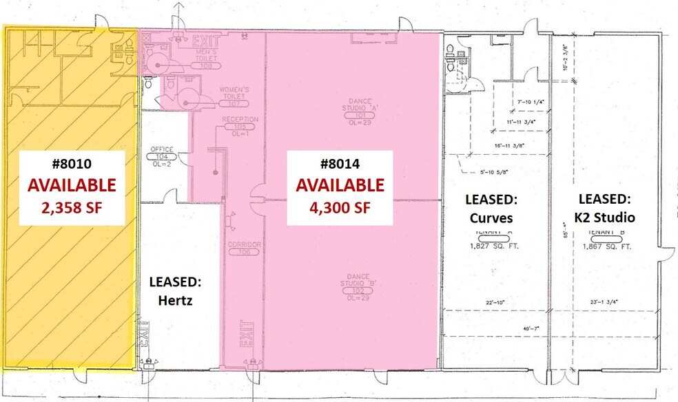 8010-8018 McEwen Rd, Centerville, OH à louer - Plan d’étage - Image 2 de 10