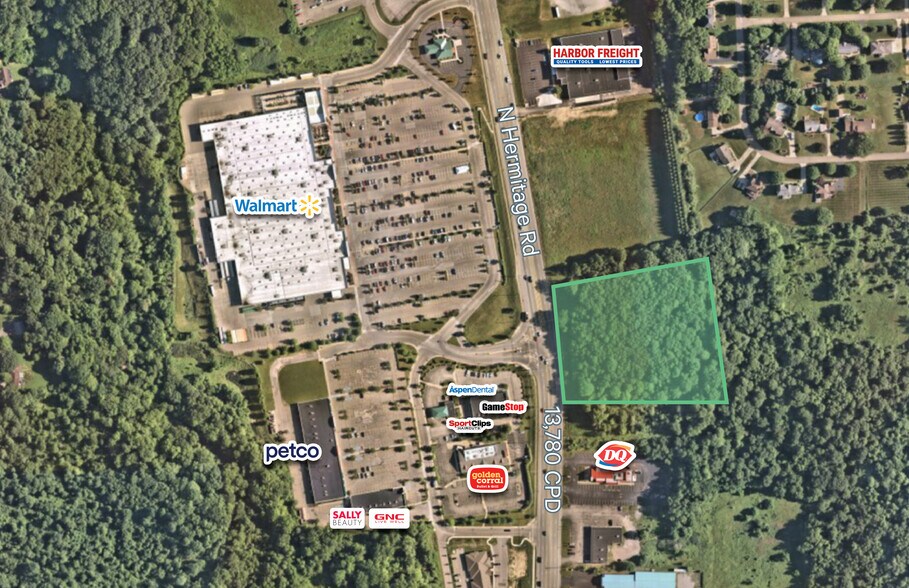 Route 18/ North Hermitage Rd, Hermitage, PA for lease - Aerial - Image 1 of 2