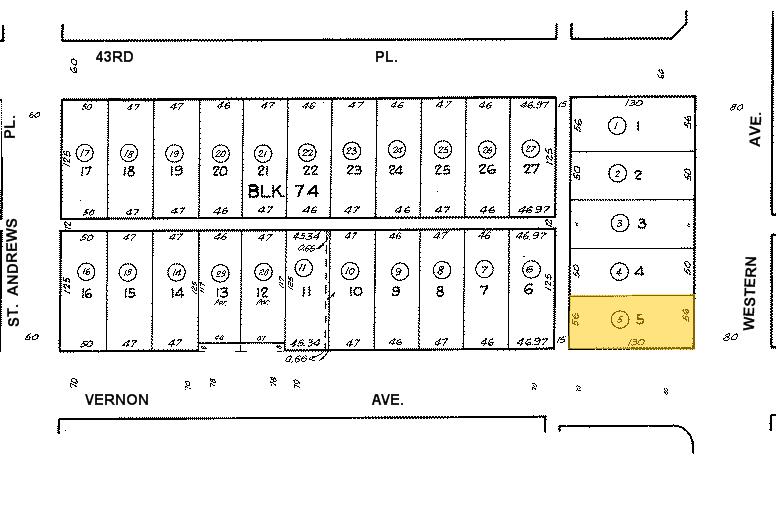 4379 S Western Ave, Los Angeles, CA à vendre - Plan cadastral - Image 1 de 1