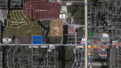 NEC Ovilla & Uhl Road, Red Oak, TX - aerial  map view