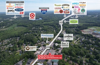 292 Main St, Northborough, MA - Aerial  map view