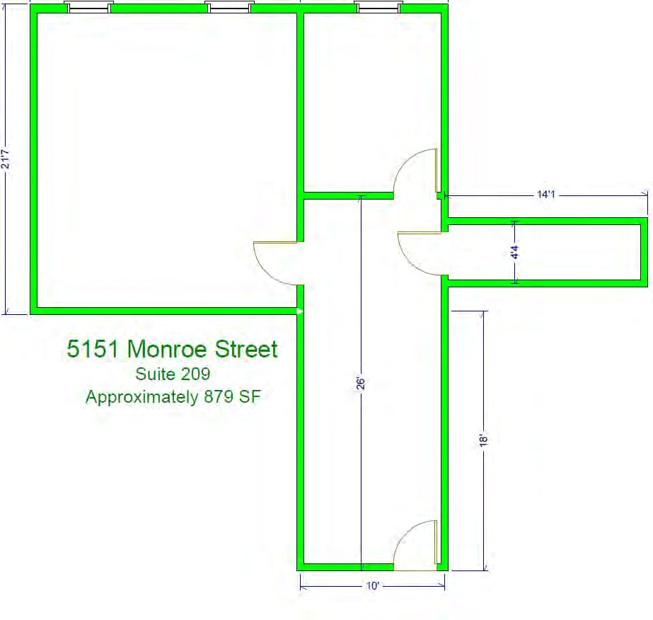 5151 Monroe St, Toledo, OH à louer Plan d’étage- Image 1 de 1