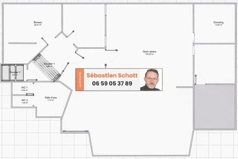 Retail in Paris for sale Floor Plan- Image 1 of 2