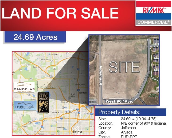 W 90th Ave & Indiana St, Arvada, CO for sale Primary Photo- Image 1 of 1