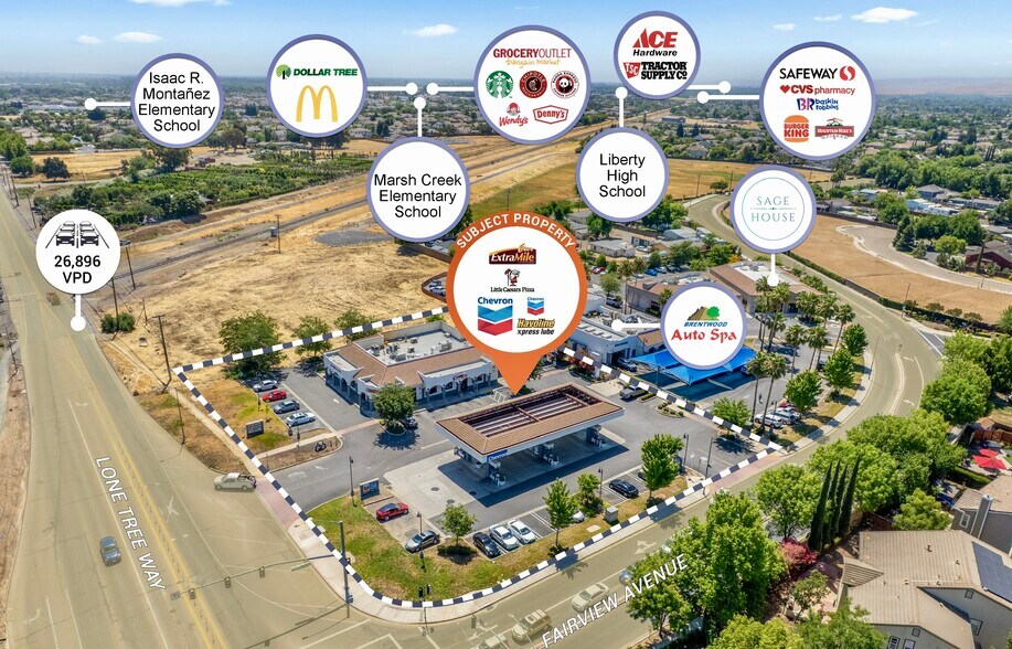 6925 Lone Tree Way, Brentwood, CA à vendre - Aérien - Image 1 de 10