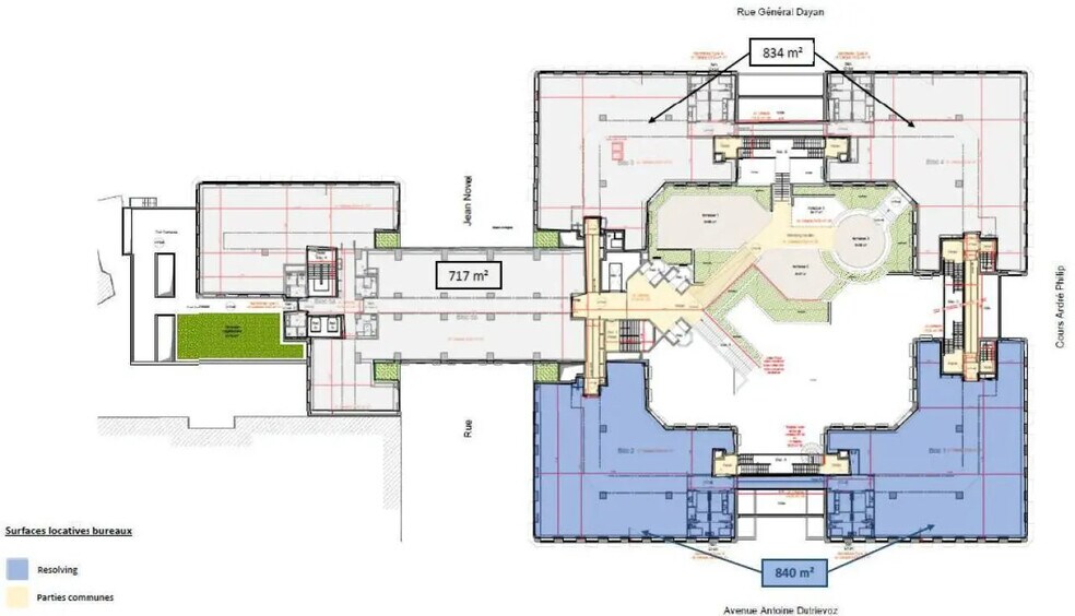 Bureau dans Villeurbanne à louer - Plan d’étage - Image 2 de 4