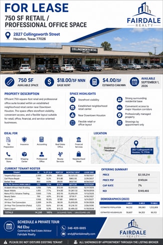 Plus de détails pour 2811 Collingsworth St, Houston, TX - Commerce de détail à louer