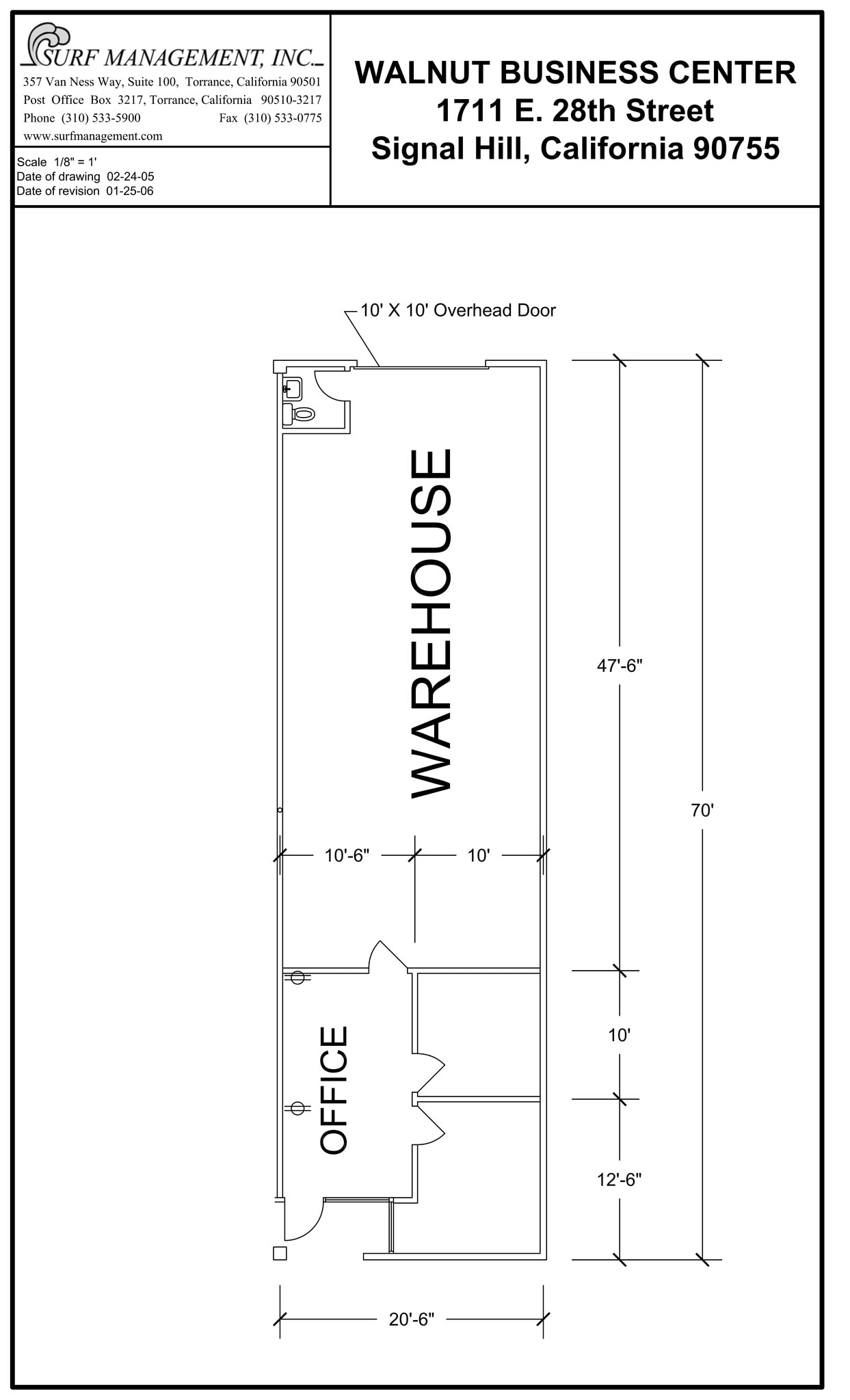 1703-1729 E 28th St, Signal Hill, CA à louer Plan de site- Image 1 de 1