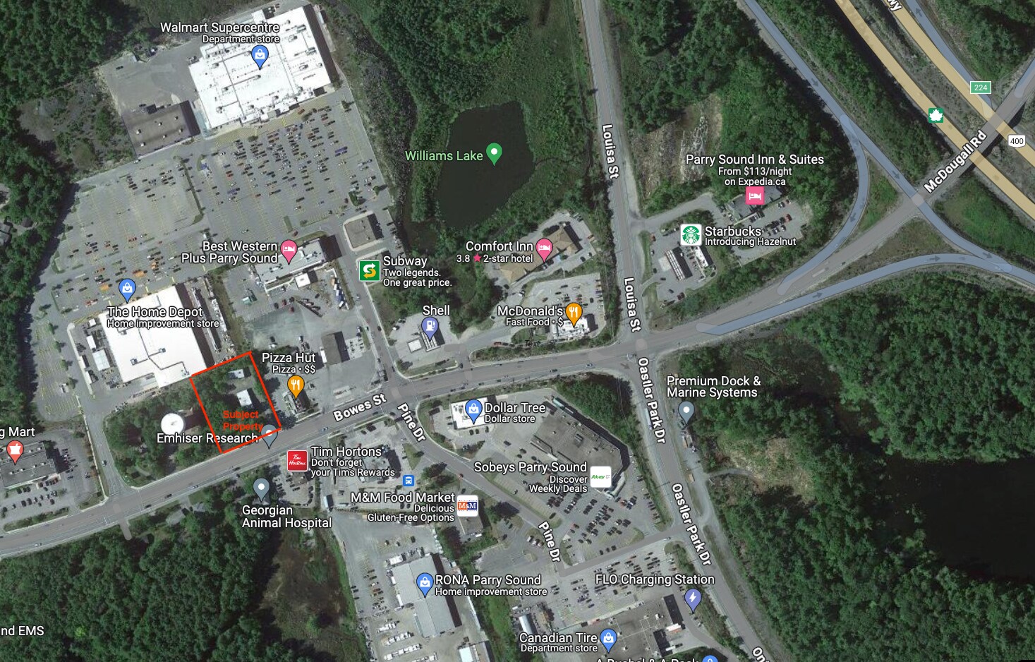 110 Bowes St, Parry Sound, ON for sale Aerial- Image 1 of 1