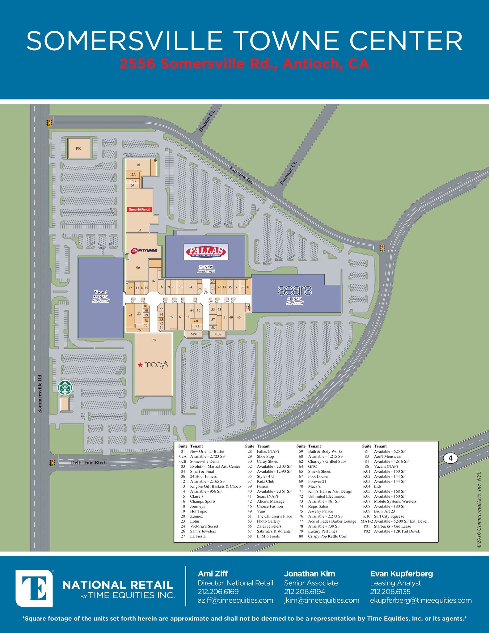 2500-2640 Somersville Rd, Antioch, CA à louer Plan de site- Image 1 de 1